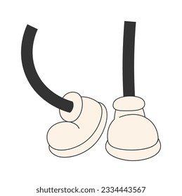 Ilustración vectorial de las piernas que caminan dibujos animados