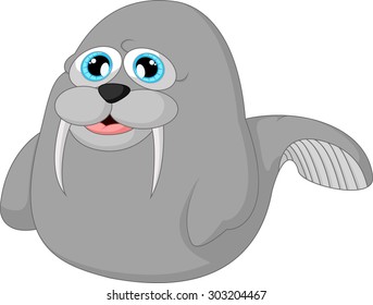 Cartoon walrus illustration 