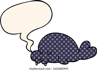 cartoon walrus with speech bubble in comic book style