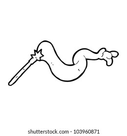 cartoon wand casting spell