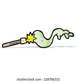 cartoon wand casting spell