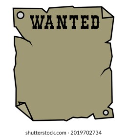 Cartoon Wanted Poster Vector Illustration