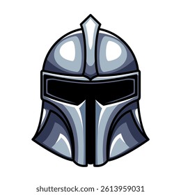 Cartoon Warrior Helmet Vector Illustration for Game or Fantasy Design