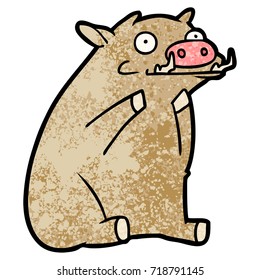 cartoon warthog