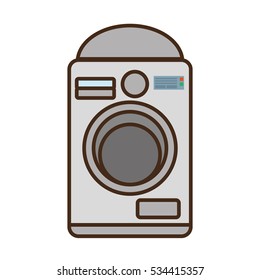 cartoon washing machine home appliance vector illustration eps 10