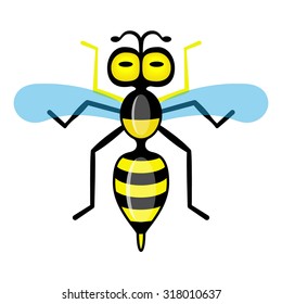 Cartoon wasp. Bee.