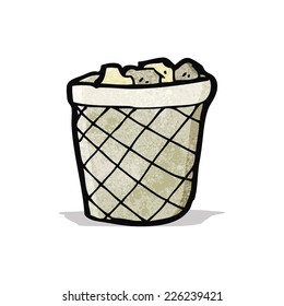 cartoon waste paper basket