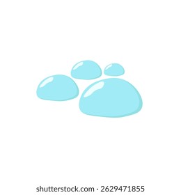 Cartoon water drop in graphic set with pain and emotion showing blue teardrop icon with fluid sadness and cry stream in nature design of transparent element and vector illustration of wet dew

