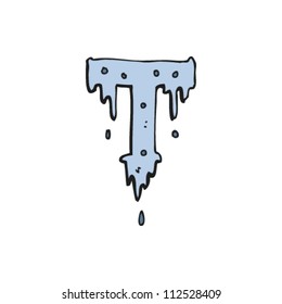 cartoon water letter t