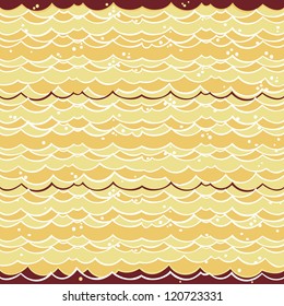 Cartoon water seamless pattern beige color