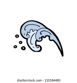 elemento de diseño de salpicaduras de agua de dibujos animados