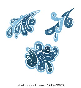 elemento de diseño de salpicaduras de agua de dibujos animados