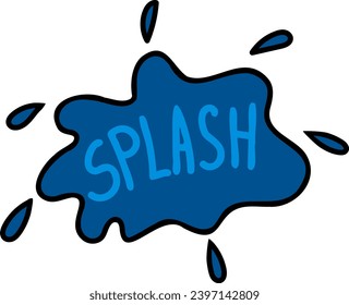 Dibujo vectorial de salpicadura de agua de dibujos animados.