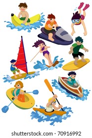 cartoon water sport icon