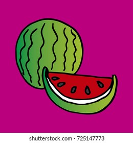 Cartoon of watermelon