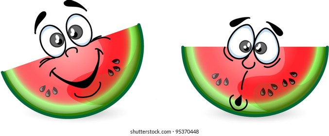 Cartoon watermelon