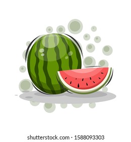 cartoon watermelon fruits design vector collection