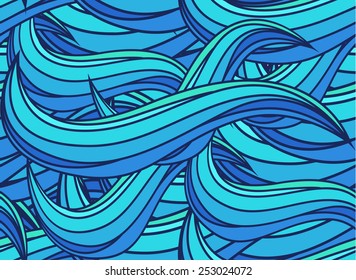 Cartoon waves pattern