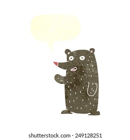Karikaturenbär mit Sprachblase