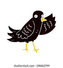 cartoon waving bird
