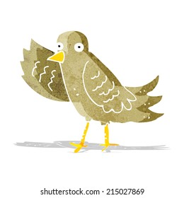 cartoon waving bird
