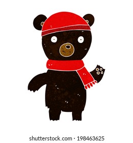 caricatura ondeando oso negro