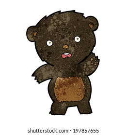 Karikatur mit schwarzem Bärenkuchen