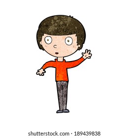 niño ondulado de dibujos animados