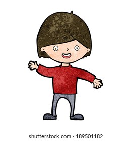 niño ondulado de dibujos animados