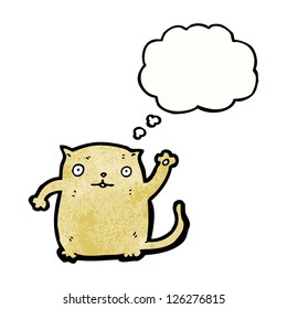 gatito que ondea dibujos animados