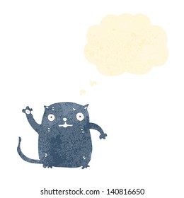 cartoon waving cat