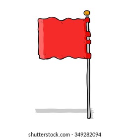 cartoon waving flag
