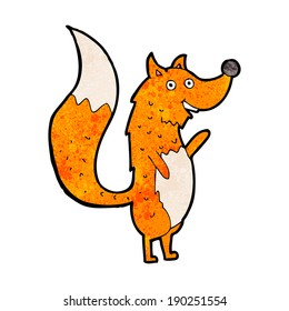cartoon waving fox
