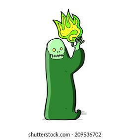 cartoon waving halloween ghoul