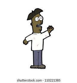 hombre que ondea dibujos animados