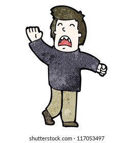 hombre que ondea dibujos animados