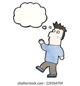 cartoon waving man