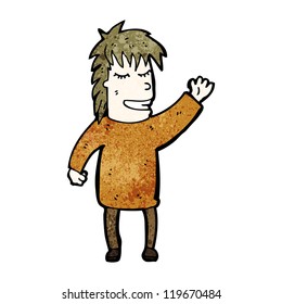 hombre que ondea dibujos animados