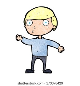 cartoon waving man