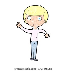 hombre que ondea dibujos animados