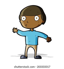 hombre que ondea dibujos animados