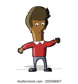 hombre que ondea dibujos animados