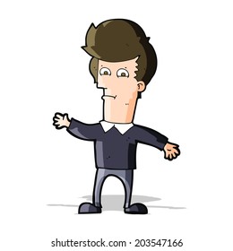 hombre que ondea dibujos animados