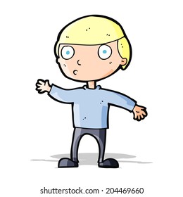 cartoon waving man