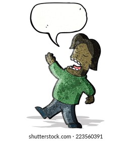 hombre que ondea dibujos animados