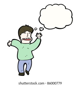 cartoon waving man
