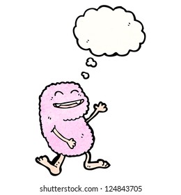 cartoon waving monster