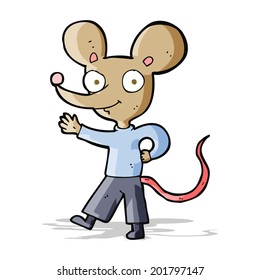 ratón ondulado de dibujos animados