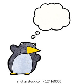 cartoon waving penguin