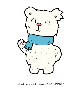 dibujos animados agitando el oso polar